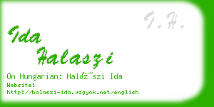 ida halaszi business card